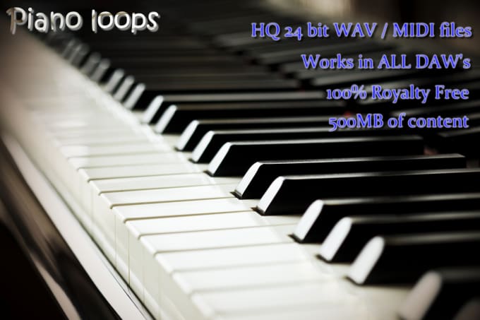I will send you 2 HQ piano packs loop and midi files