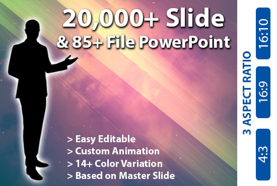 I will send you 20,000 slides powerpoint presentation template