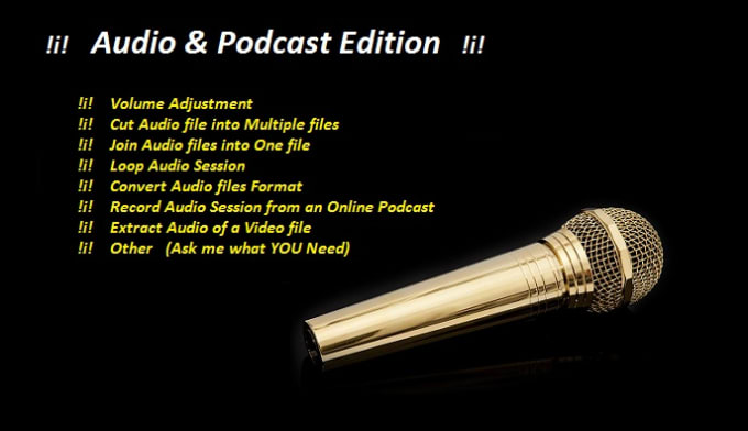 I will super fast edit your podcast and audio