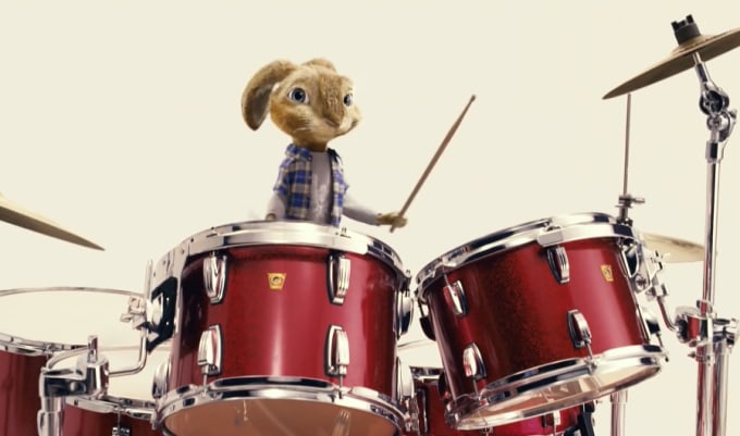 I will sync animation your logo on drumming bunny