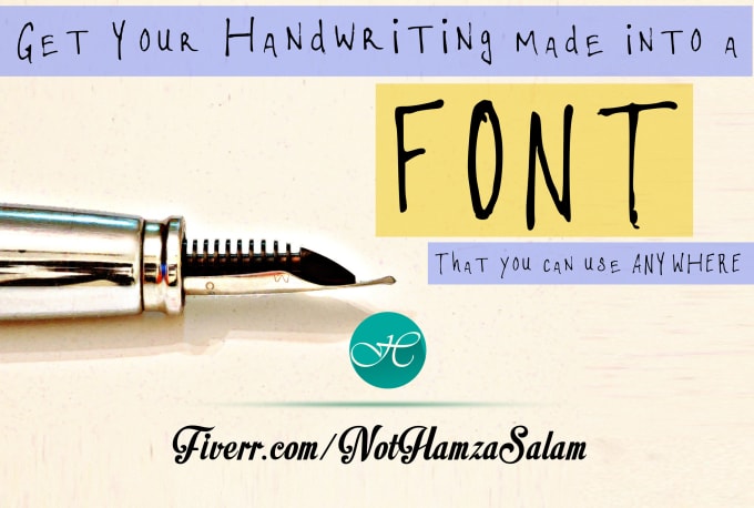I will turn your Handwriting into a Font file