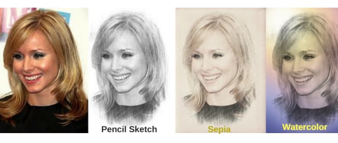 I will turn your photo into an amazing pencil sketch