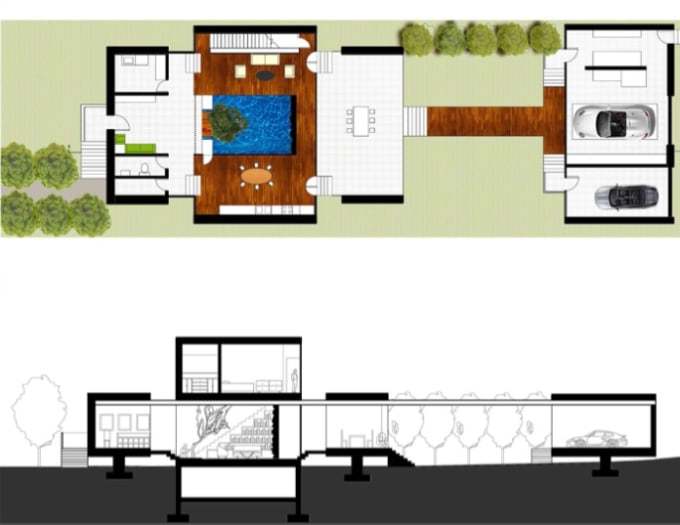 I will use autocad to draw 1 floorpan of 400 sf or less