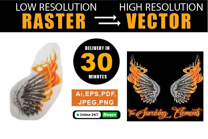 I will vector tracing services, redraw logo to ai,eps,svg,png,pdf