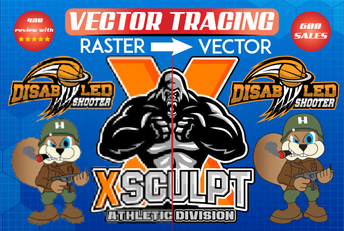 I will vectorize, redraw, trace and convert logo to vector