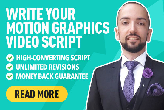 I will write a killer script for your motion graphics video