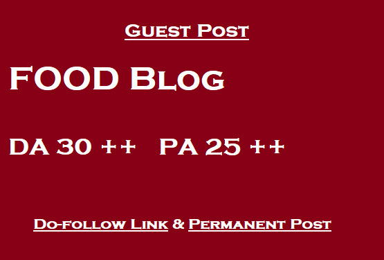 I will write and guest post on food blog