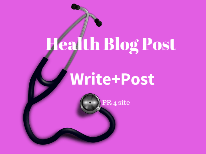 I will write and post in health blog