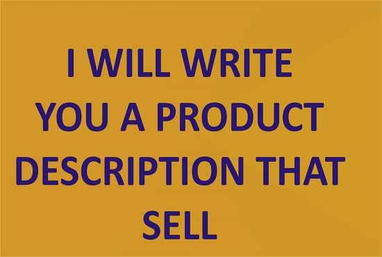 I will write irresistible SEO high converting product descriptions