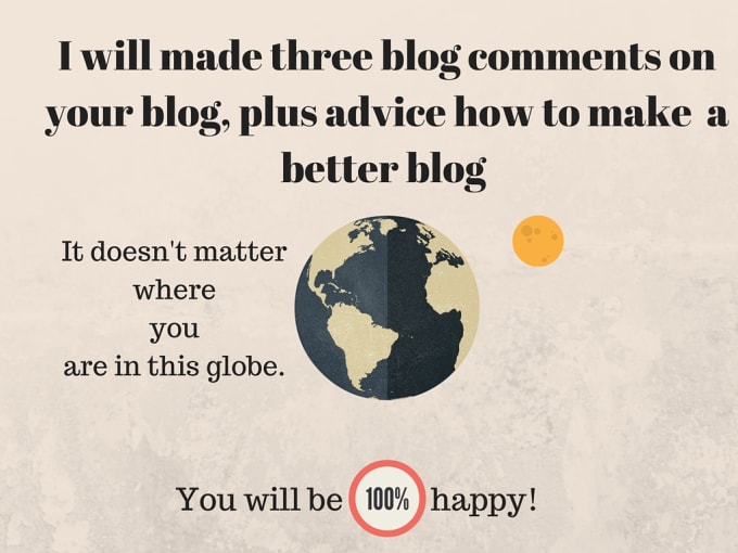 I will write three blog comments on your blog,  extra