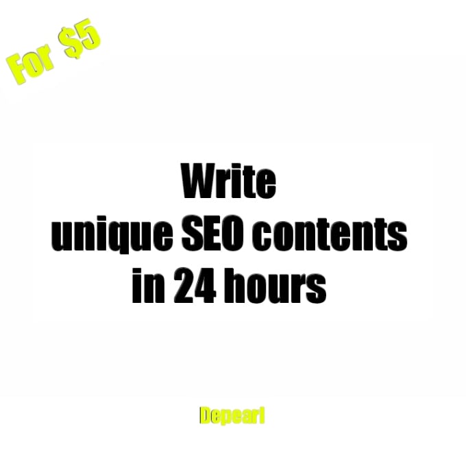 I will write unique SEO contents and articles in 24 hours