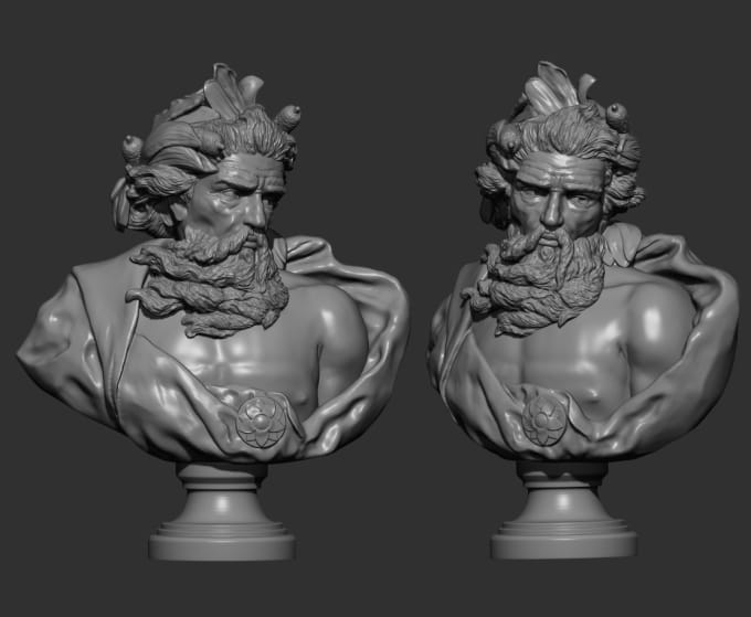 I will 3d model of sculpture any what you want zbrush