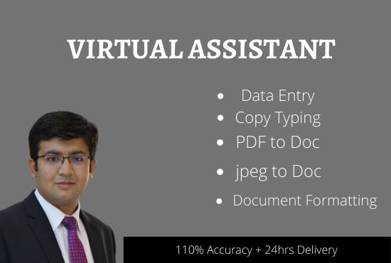 I will be your virtual assistant for copy paste, data entry services