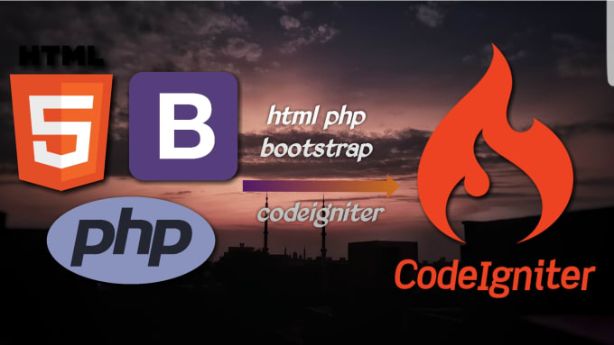 I will convert html,php,bootstrap template to codeigniter