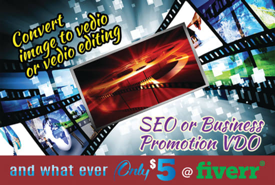 I will convert images to video with music, vedio editing or SEO video