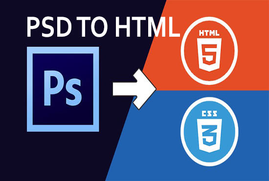 I will convert psd to html css responsive bootstrap template