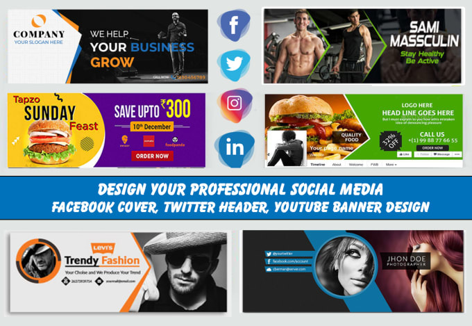I will create 2 different facebook cover design with 24 hours