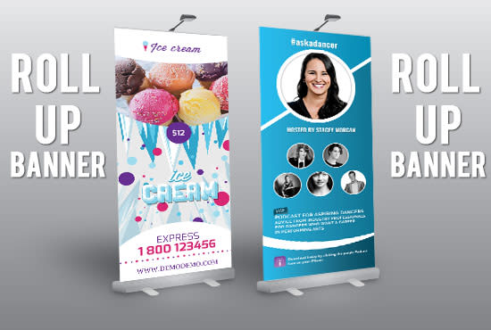 I will create an awesome roll up banner for you