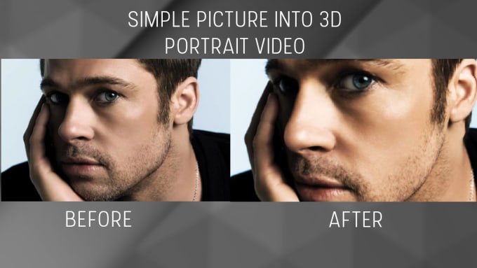 I will create an unique 3d portrait video for your pictures