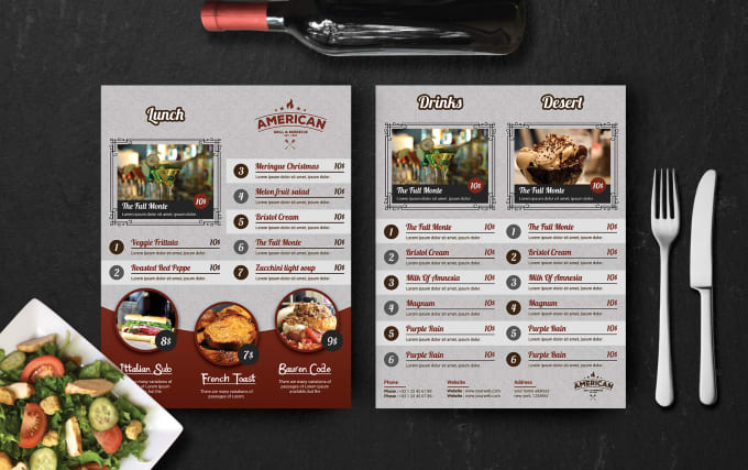 I will create premium menu design