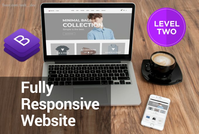 I will create professional bootstrap responsive website