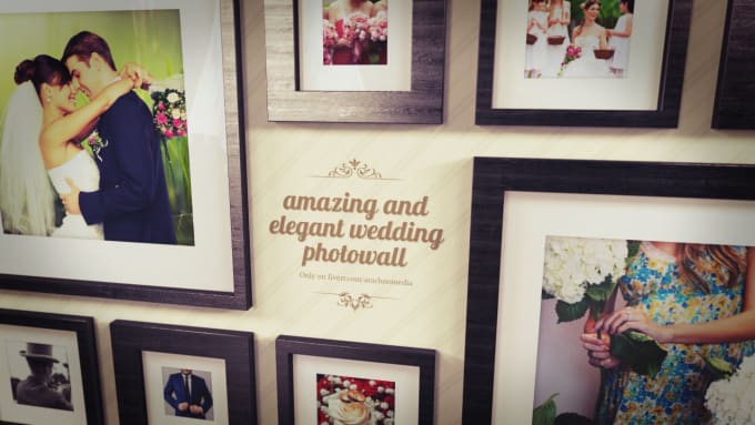 I will create the most amazing wedding photowall video