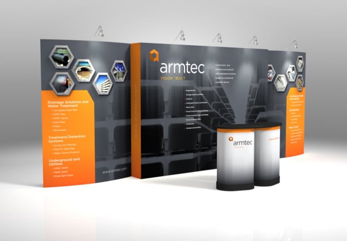I will design a backdrop,tradeshow booth or retractable banner