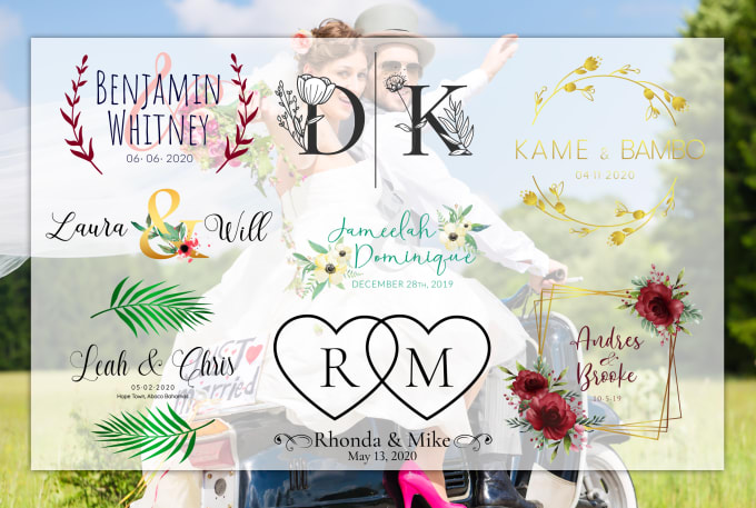 I will design a beautiful wedding monogram logo  and invites