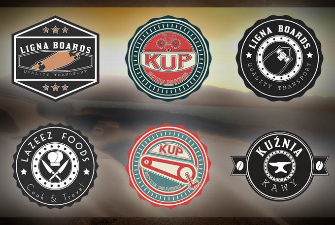 I will design a round label, firm badge, business sticker or stamp