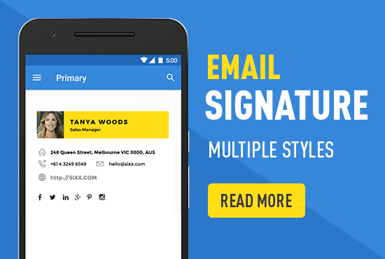 I will design a stunning HTML email signature