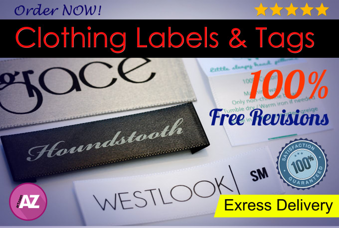 I will design branded clothing tags and clothing labels