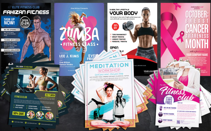 I will design gym, fitness and gym flyers