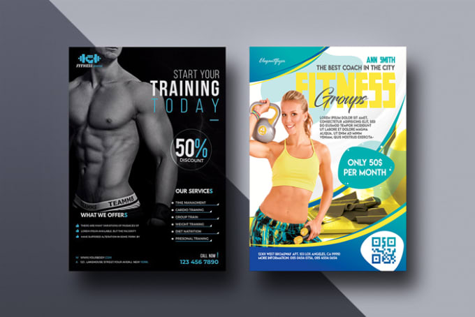 I will design health and fitness flyer