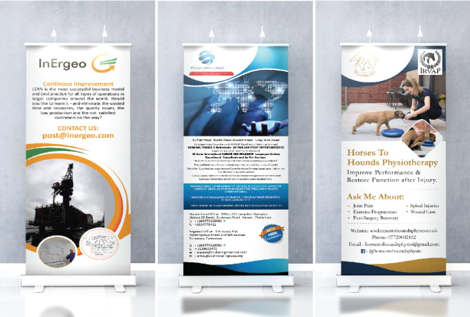 I will design premium roll up, retractable banner, standee