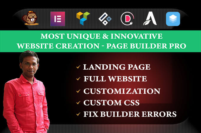 I will design wordpress pages with elementor or visual composer