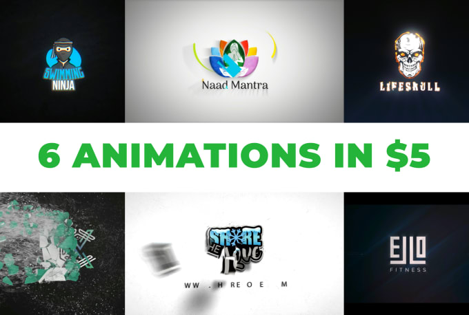 I will do 6 logo animations youtube intros