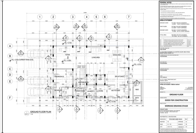I will do architectural working drawing