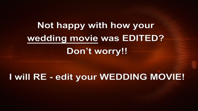 I will do professional wedding video editing