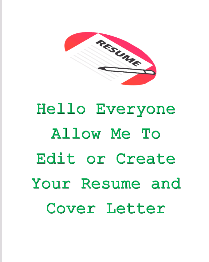 I will do resume for job application