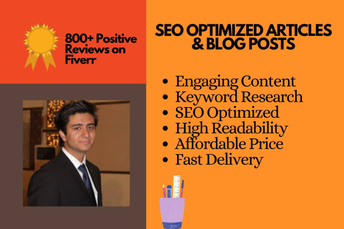 I will do SEO friendly article writing, content writing or blog post writing