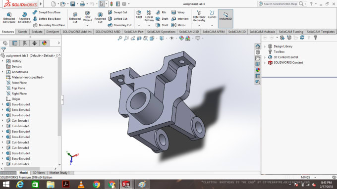 I will do solidworks 3d and 2d designing