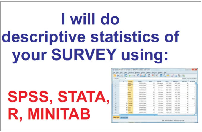 I will do statistical analysis of your survey data