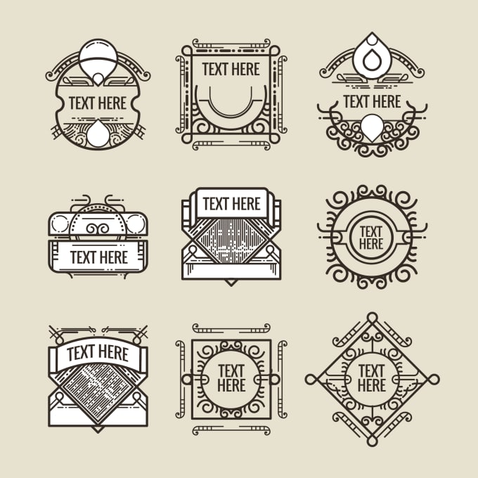 I will do vector vintage frame and decoration
