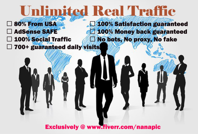 I will drive unlimited real targeted human traffic for whole month