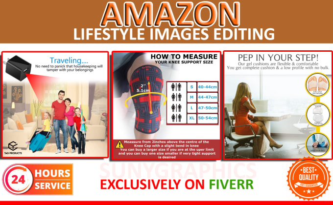 I will edit top notch lifestyle amazon images