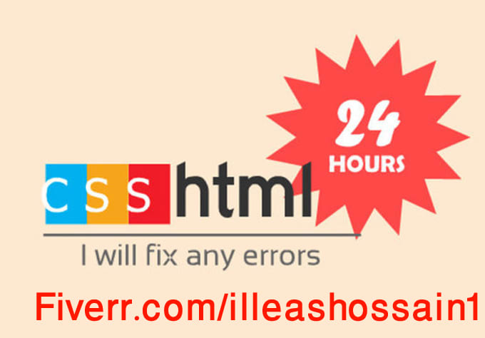 I will fix your html,css and js bugs