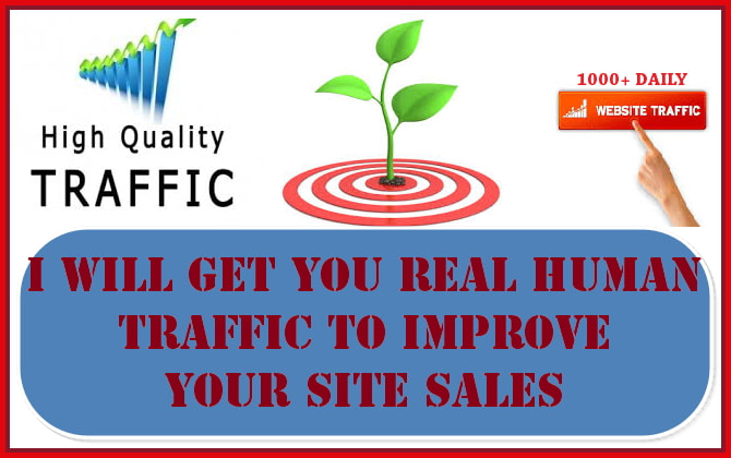 I will get you real human traffic to improve your site sales