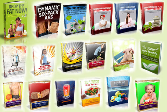 I will give you 106 Healthy e book with  resell rights