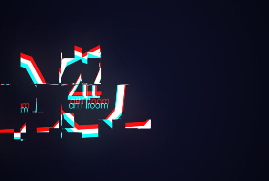 I will glitch logo video intro bumper