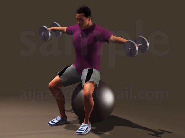 I will make 3d animations for body exercise